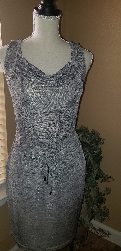 Gray shimmer dress Jennifer Lopez sz XS